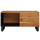 Couchtisch 80X50X40 Cm Massivholz Akazie & Holzwerkstoff