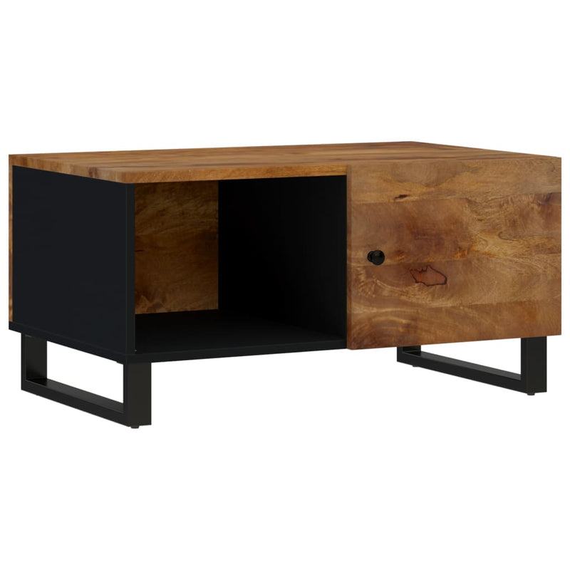 Couchtisch 80x50x40 cm Massivholz Mango & Holzwerkstoff