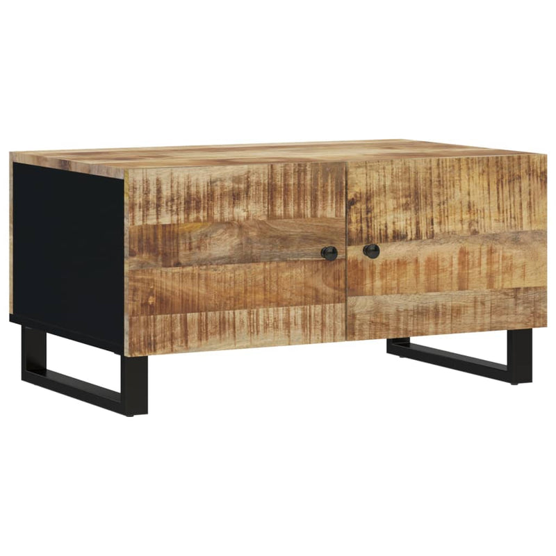 Couchtisch 80x50x40 cm Massivholz Mango & Holzwerkstoff