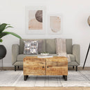 Couchtisch 80X50X40 Cm Massivholz Akazie & Holzwerkstoff