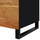 Couchtisch 80X50X40 Cm Massivholz Akazie & Holzwerkstoff