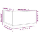 Couchtisch 60X50X35 Cm Massivholz Kiefer