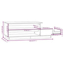 Couchtisch 120X50X40,5 Cm Massivholz Kiefer