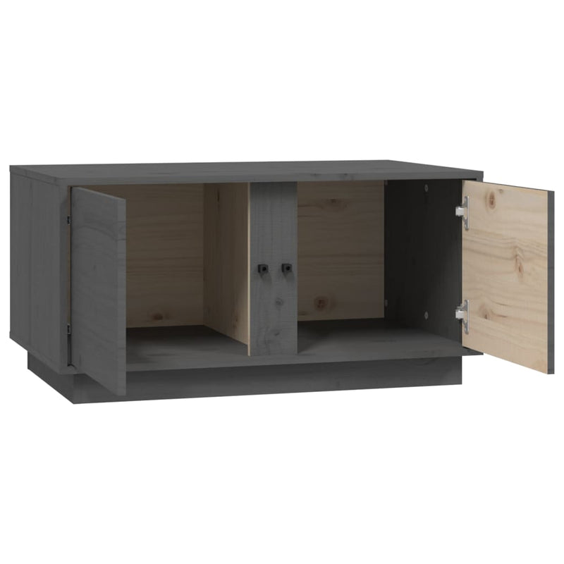 Couchtisch Grau 80x50x40 cm Massivholz Kiefer