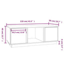 Couchtisch 110X50X40 Cm Massivholz Kiefer