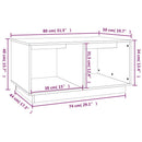 Couchtisch 80X50X40 Cm Massivholz Kiefer