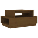 Couchtisch 80X55X40,5 Cm Massivholz Kiefer