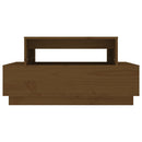 Couchtisch 80X55X40,5 Cm Massivholz Kiefer