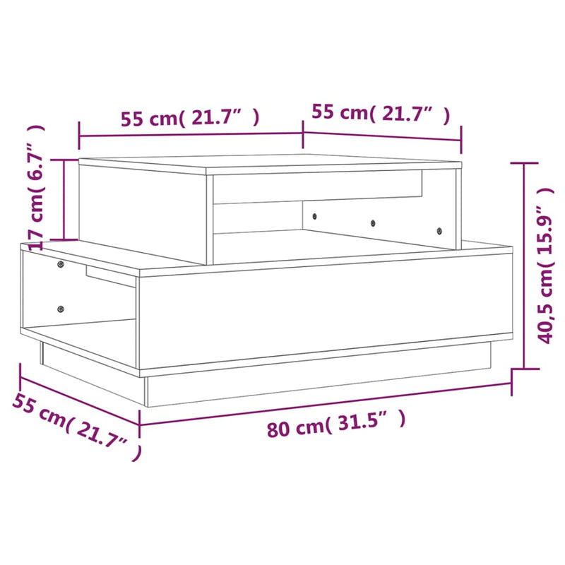 Couchtisch Honigbraun 80x55x40,5 cm Massivholz Kiefer