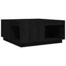 Couchtisch 80X81X36,5 Cm Massivholz Kiefer