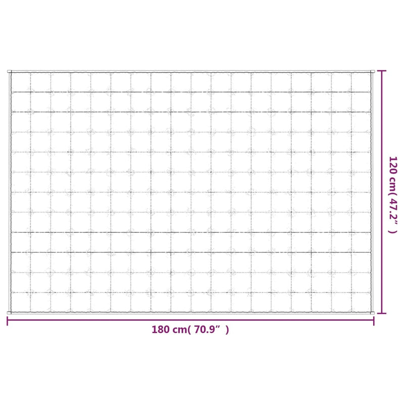 Gewichtsdecke Grau 120x180 cm 5 kg Stoff