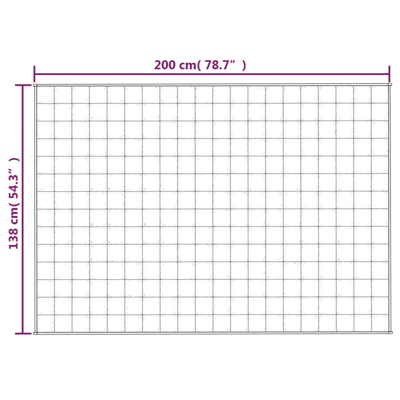 Gewichtsdecke Grau 138x200 cm 10 kg Stoff