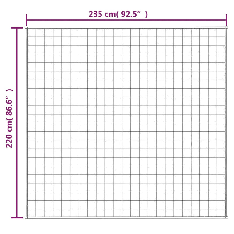 Gewichtsdecke Grau 220x235 cm 11 kg Stoff