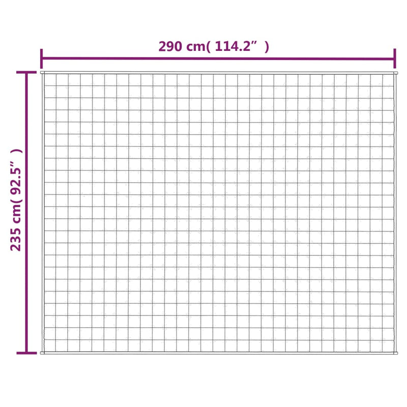 Gewichtsdecke Grau 235x290 cm 15 kg Stoff