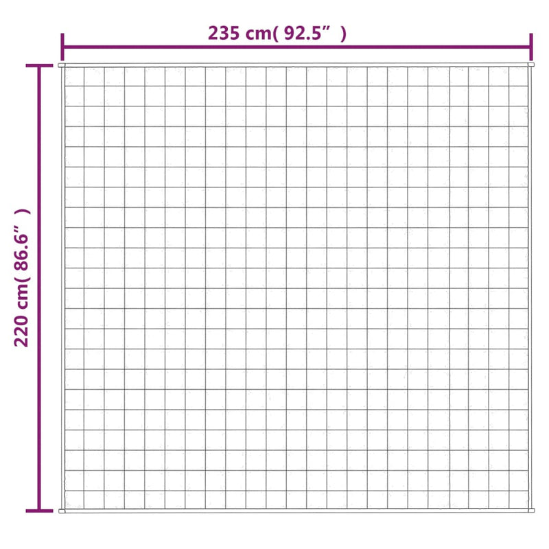 Gewichtsdecke Blau 220x235 cm 11 kg Stoff