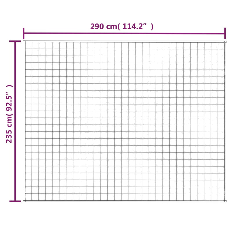 Gewichtsdecke Blau 235x290 cm 15 kg Stoff