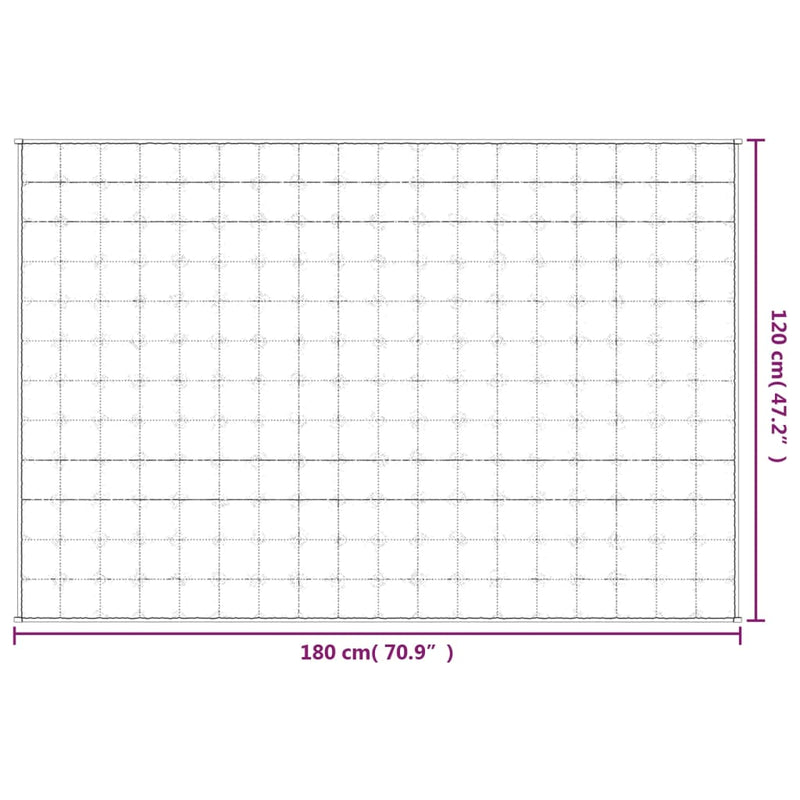 Gewichtsdecke Hellcreme 120x180 cm 5 kg Stoff