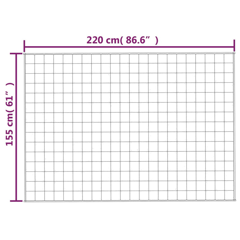 Gewichtsdecke Hellcreme 155x220 cm 7 kg Stoff