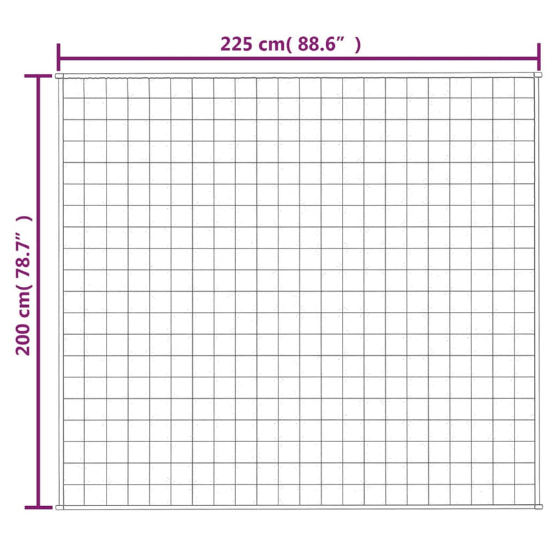 Gewichtsdecke Hellcreme 200x225 cm 9 kg Stoff