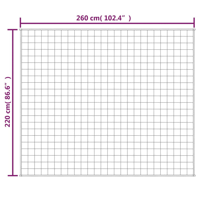 Gewichtsdecke Hellcreme 220x260 cm 11 kg Stoff