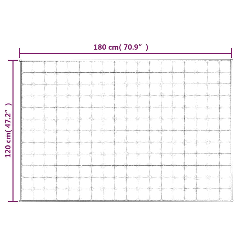 Gewichtsdecke Grau 120x180 cm 5 kg Stoff