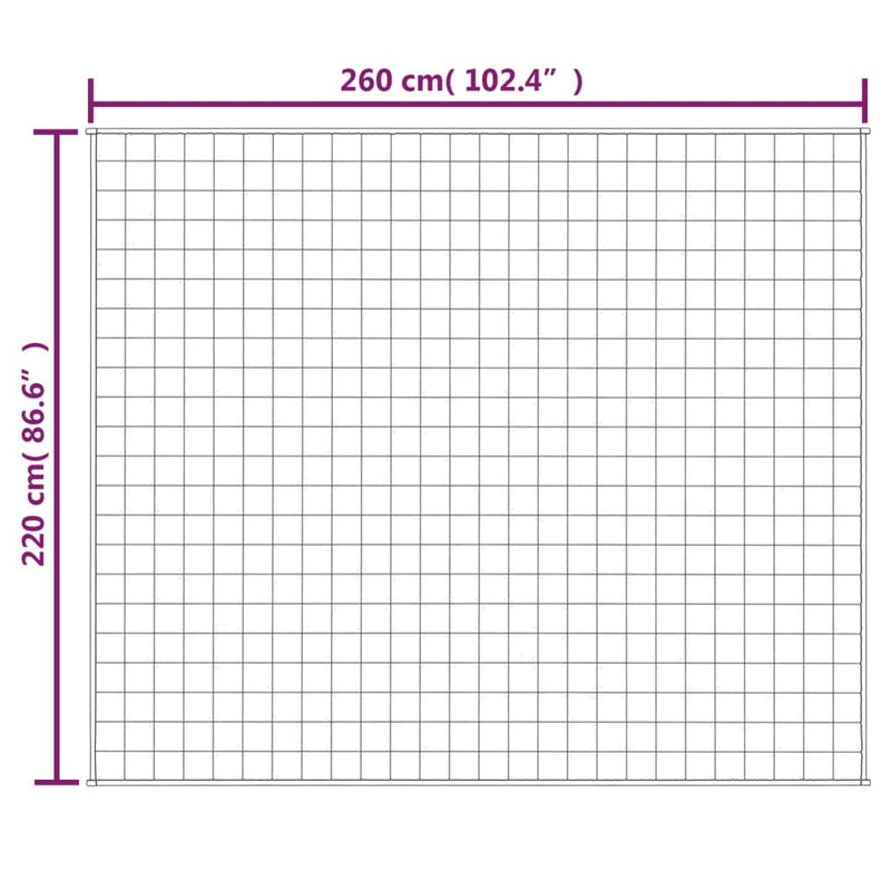 Gewichtsdecke Grau 220x260 cm 11 kg Stoff