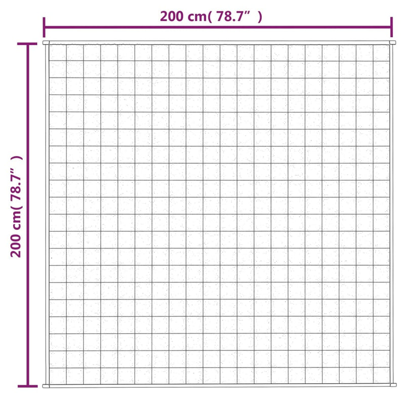 Gewichtsdecke Hellcreme 200x200 cm 13 kg Stoff