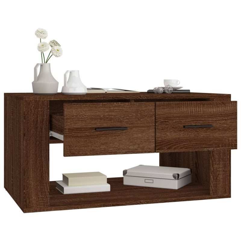 Couchtisch Braun Eichen-Optik 80x50x40 cm Holzwerkstoff