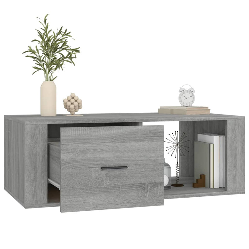 Couchtisch Grau Sonoma 100x50,5x35 cm Holzwerkstoff