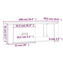 Couchtisch 100X50,5X35 Cm Holzwerkstoff