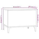 Couchtisch Braun Eichen-Optik 60X44,5X45 Cm Holzwerkstoff