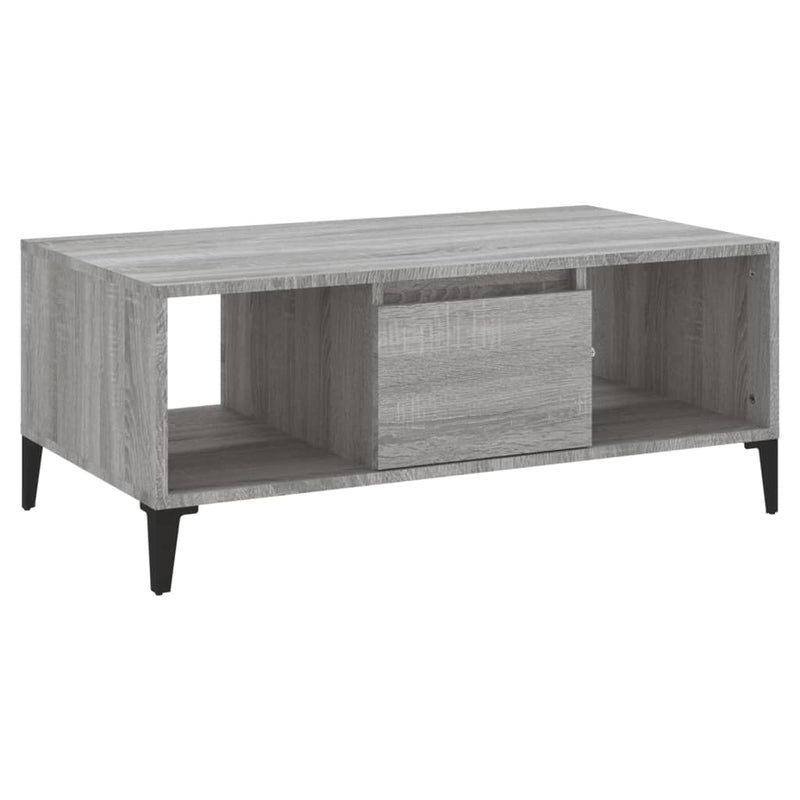 Couchtisch Grau Sonoma 90x50x36,5 cm Holzwerkstoff