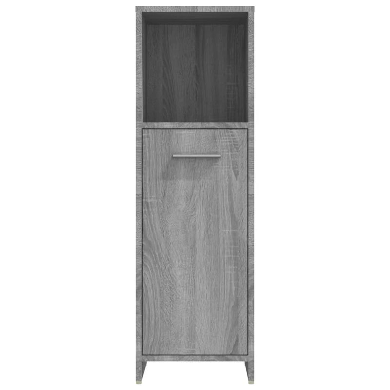 Badschrank Grau Sonoma 30x30x95 cm Holzwerkstoff