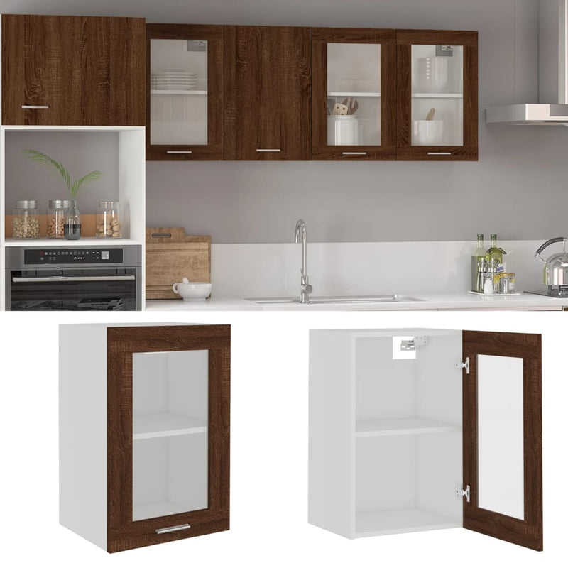Hängeschrank Braun Eichen-Optik 20X29,5X60 Cm Holzwerkstoff Braune Eiche