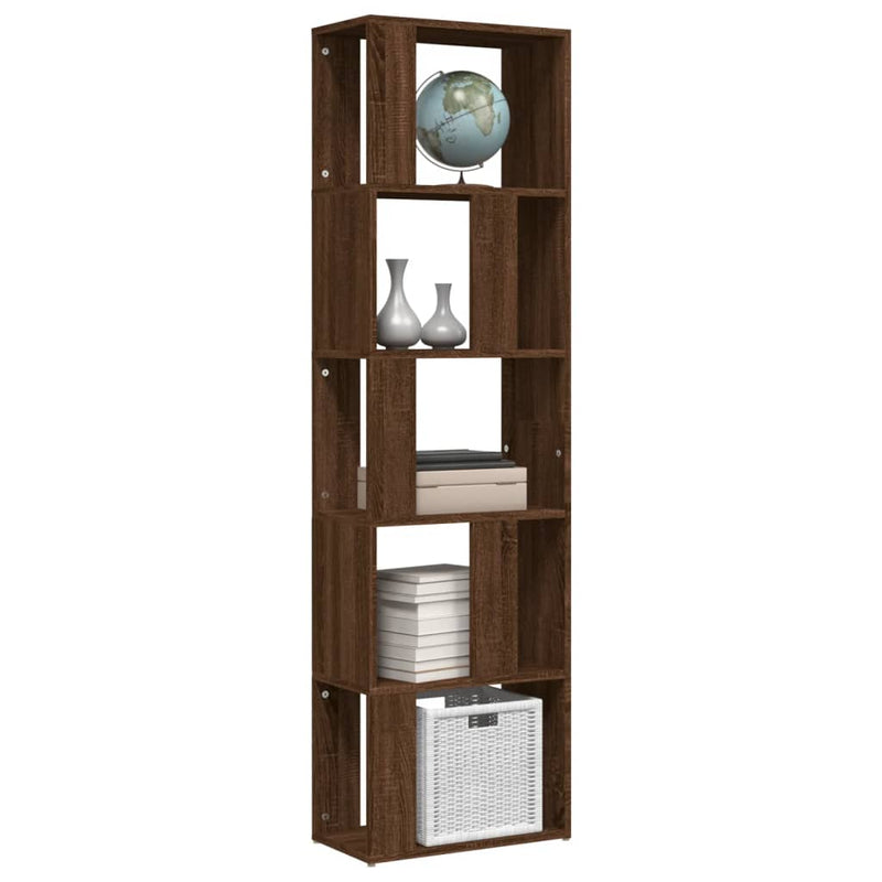 Bücherregal Braun Eichen-Optik 45x24x160 cm Holzwerkstoff