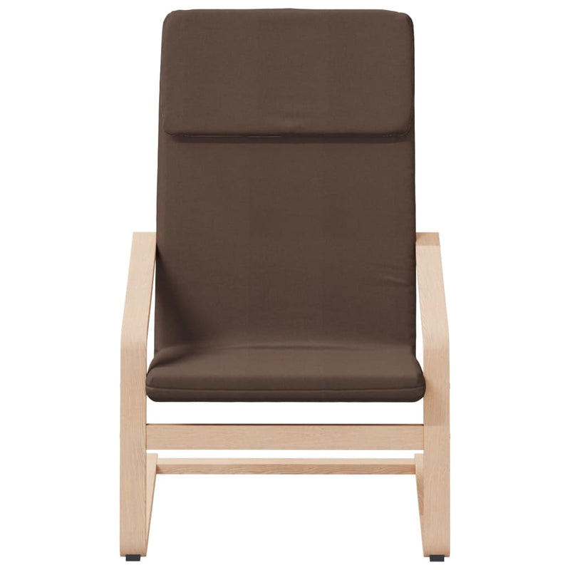 Relaxsessel mit Hocker Dunkelbraun Stoff