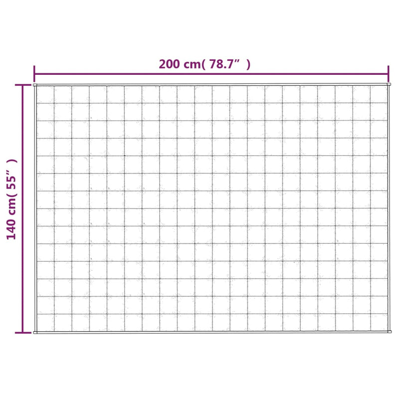 Gewichtsdecke Grau 140x200 cm 10 kg Stoff