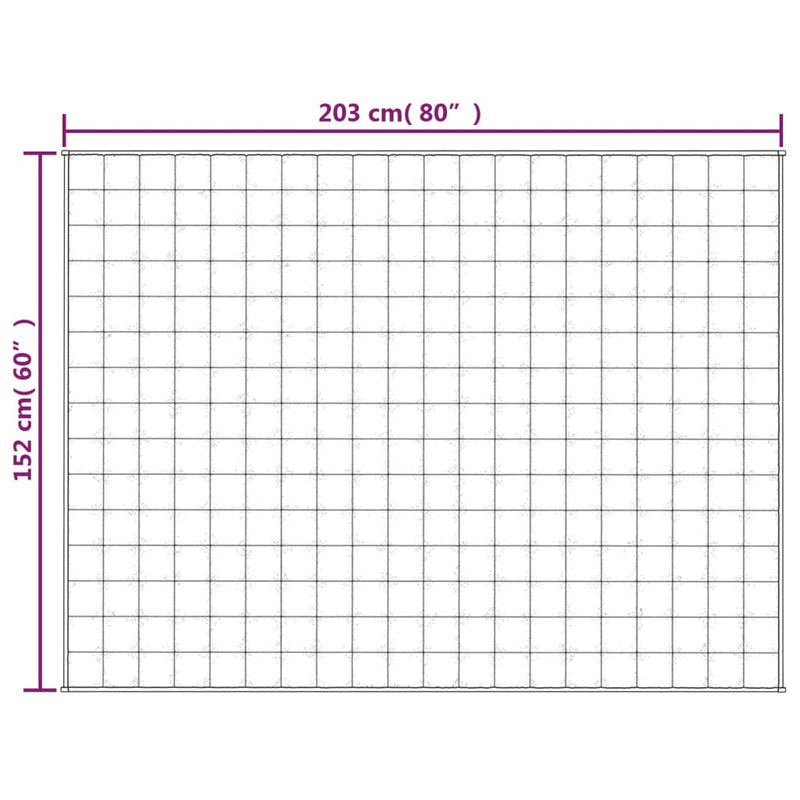 Gewichtsdecke Grau 152x203 cm 7 kg Stoff