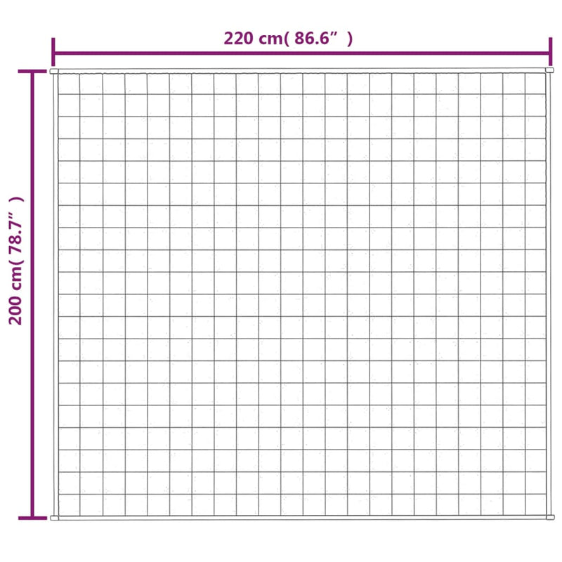 Gewichtsdecke Grau 200x220 cm 13 kg Stoff