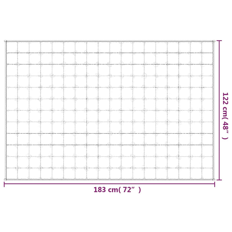 Gewichtsdecke Blau 122x183 cm 9 kg Stoff