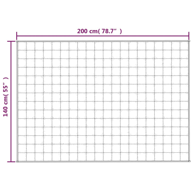 Gewichtsdecke Blau 140x200 cm 6 kg Stoff