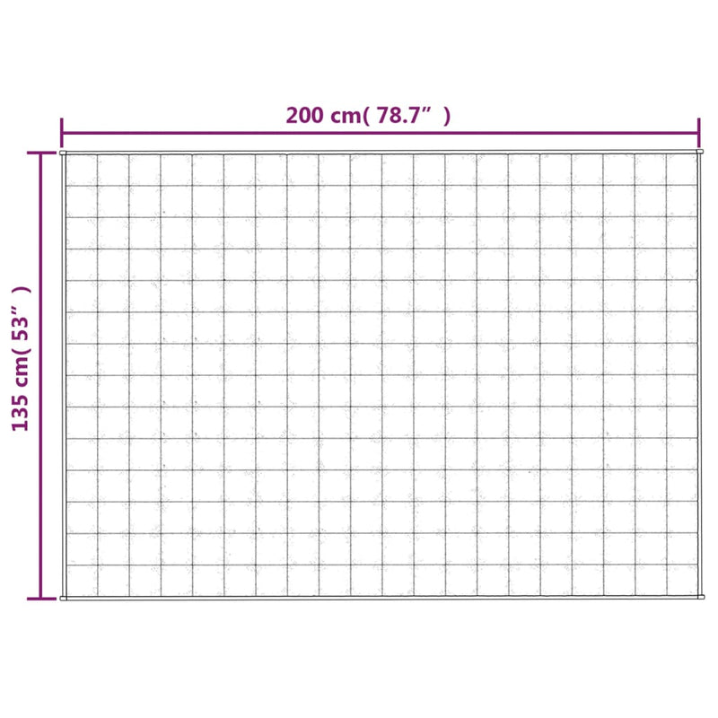 Gewichtsdecke Grau 135x200 cm 6 kg Stoff