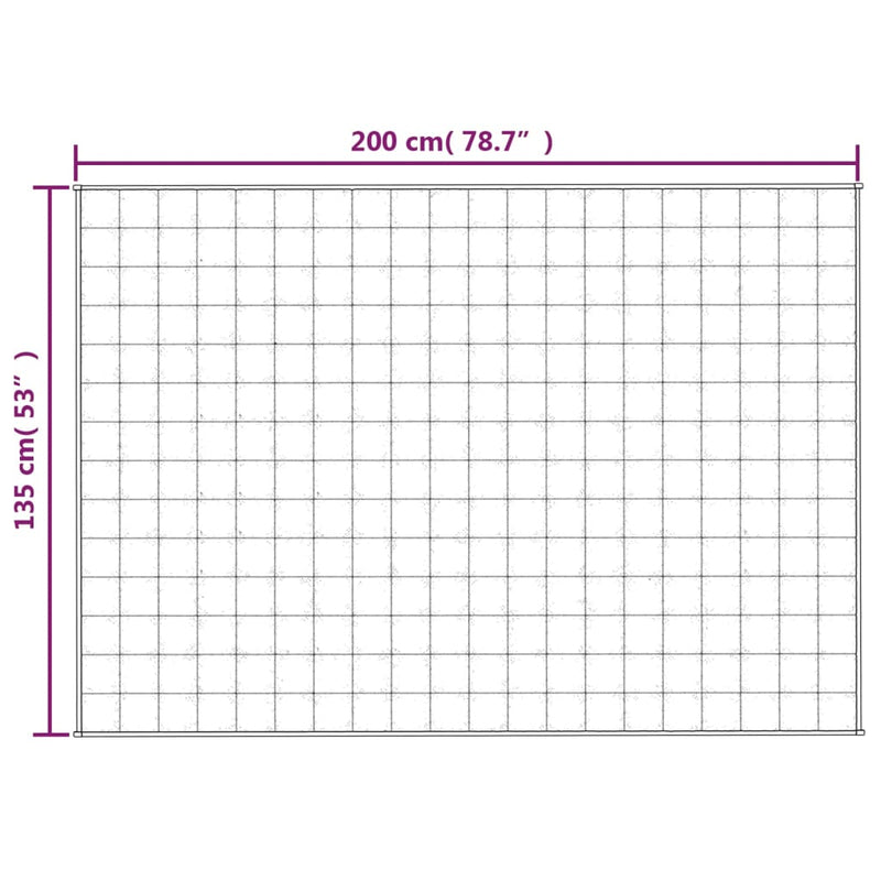 Gewichtsdecke Grau 135x200 cm 10 kg Stoff