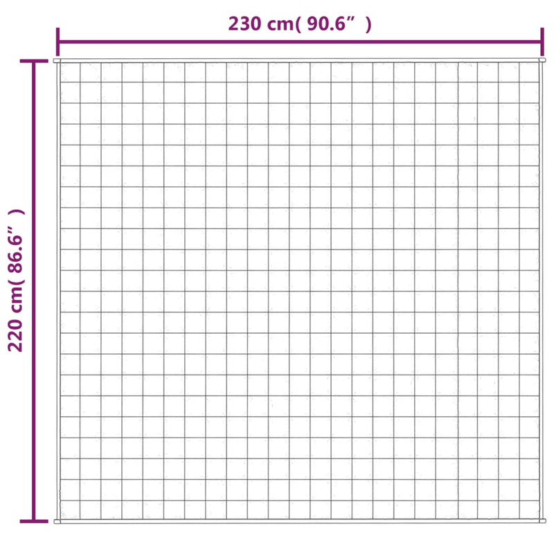 Gewichtsdecke Grau 220x230 cm 11 kg Stoff