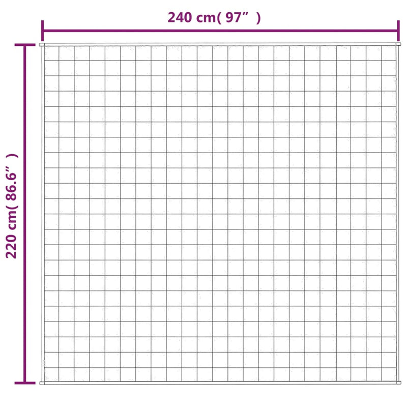 Gewichtsdecke Grau 220x240 cm 15 kg Stoff