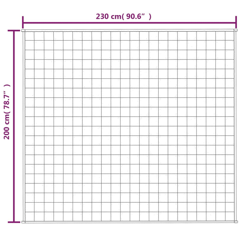 Gewichtsdecke Hellcreme 200x230 cm 9 kg Stoff