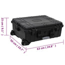 Flugkoffer Mit Rollen Schwarz 63X50X23 Cm Pp