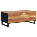 Couchtisch 100X54X40 Cm Massivholz Akazie & Holzwerkstoff