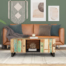 Couchtisch 100X54X40 Cm Massivholz Akazie & Holzwerkstoff