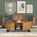 Couchtisch 100X54X40 Cm Massivholz Akazie & Holzwerkstoff